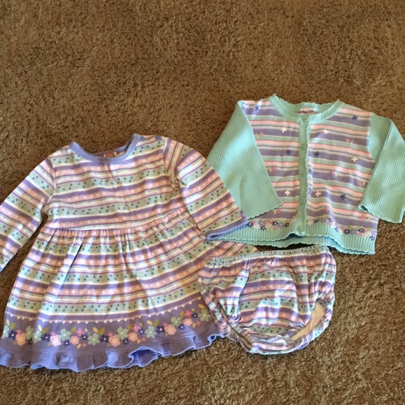 Pink snap up floral embroidered vintage gymboree toddler sweater